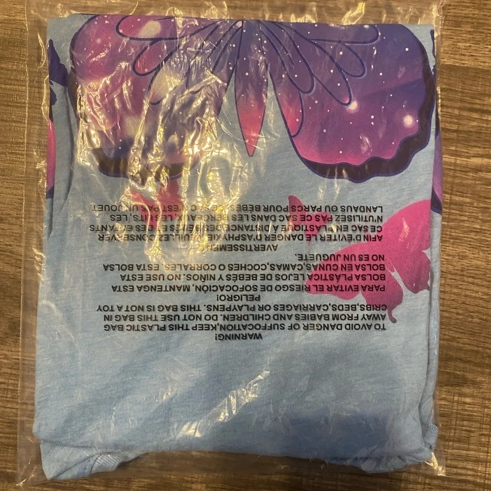 NEW - The Children’s Place Girls Butterflies Graphic Tee - S/D Beacon Blue.